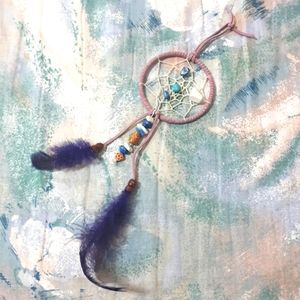 Handmade purple Inukshuk Dreamcatcher